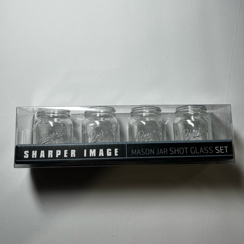 NEW Sharper Image Shot Glasses Mason Jars